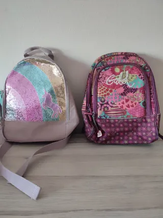 Pack 2 Mochilas Infantiles Unicornio y Estrellas