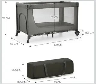 Kinderkraft Joy 2 Cuna de Viaje 3 en 1 para Bebé