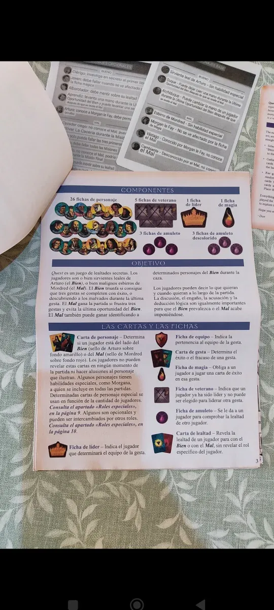 Quest Juego de Mesa. Inglés