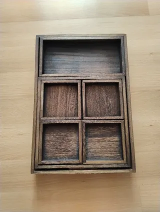 Conjunto de bandejas de madera