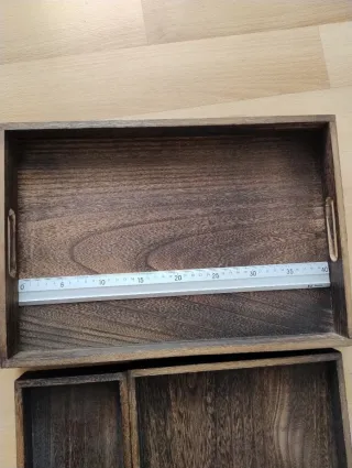 Conjunto de bandejas de madera