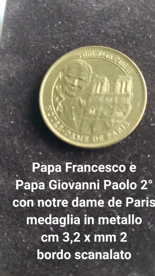 Medaglia Papi Francesco e Giovanni Paolo 2°