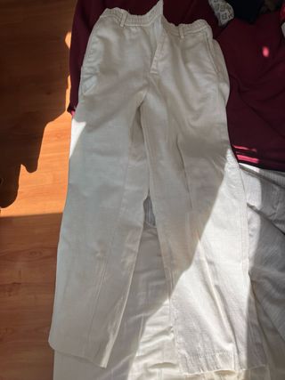 Pantalón Zara Beige Algodón/Sintético