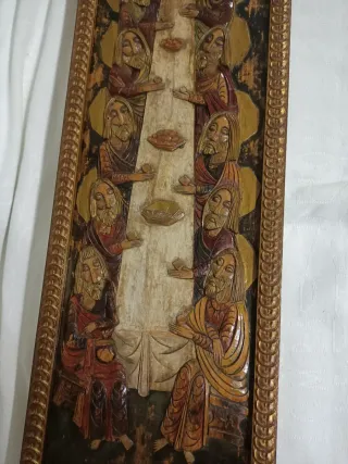 Retablo enmarcado La Última Cena