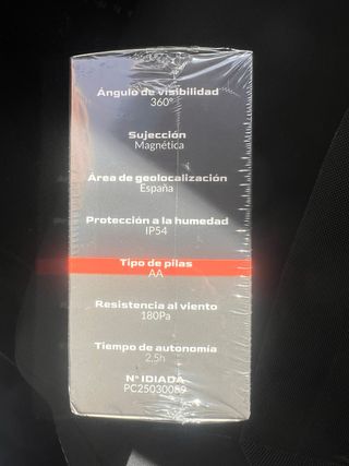 Baliza de emergencia sin abrir