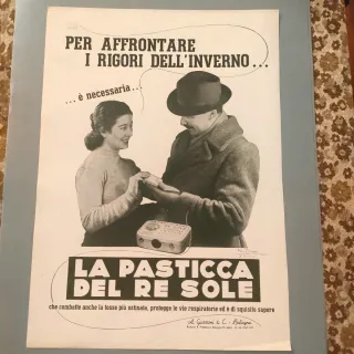 Pubblicità La Pasticca del Re Sole 1937