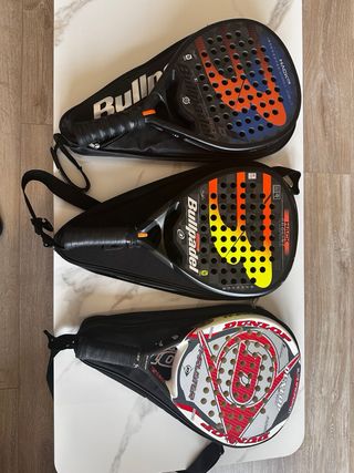 3 Palas de Pádel Bullpadel y Dunlop