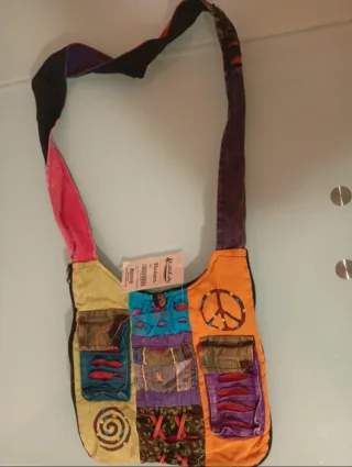 Bolso bandolera hippie patchwork,