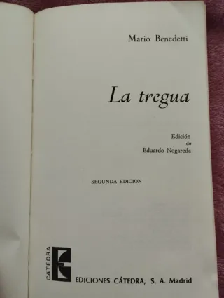 Libro La Tregua de Mario Benedetti