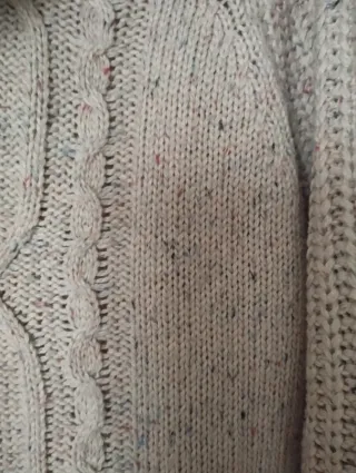 Jersey beige de punto grueso