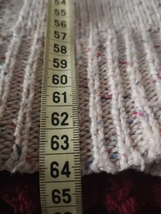 Jersey beige de punto grueso