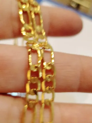 Cadena Figaro Chapado Oro 18k
