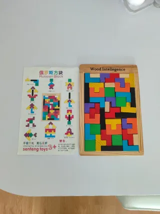Puzzle Tangram Madera Russian Block