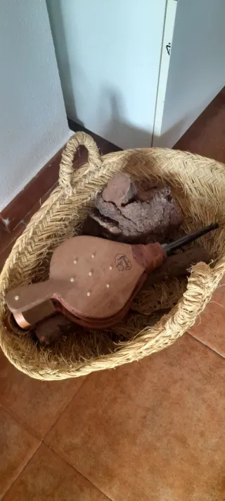 Conjunto para chimenea + leña encina