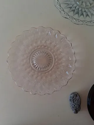 Bandejas de cristal decoradas vintage