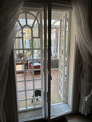 Ventanas aluminio blanco correderas. Balconeras