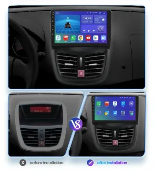 Pantalla Táctil Coche Android para Peugeot 207
