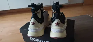 Converse Plataforma Negra y Beige