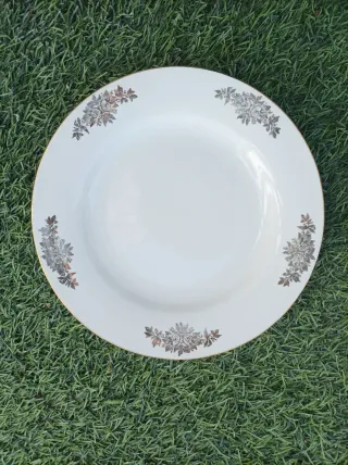 Juego de 6 platos antiguos de porcelana