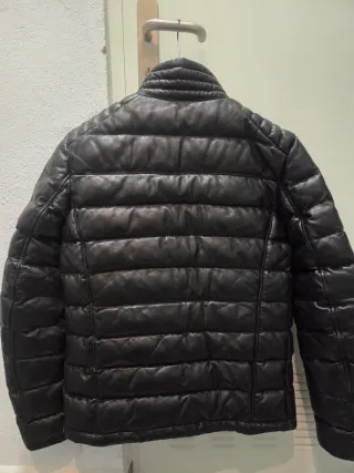 Chaqueta BLAUER M Piel Cuero Negra Cazadora xwz