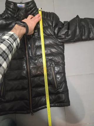 Chaqueta BLAUER M Piel Cuero Negra Cazadora xwz