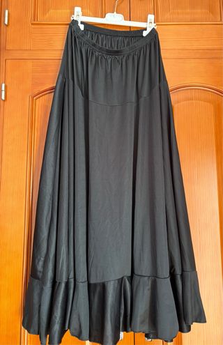 Falda flamenca negra talla S