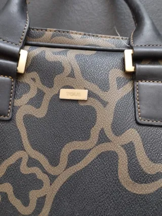 Bolso Maletín Tous Negro y Marrón