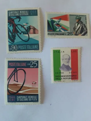 4 Francobolli Italiani 1968/71 Nuovi Gommati
