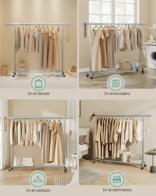 Burro Ropa, Ruedas Extensible Songmics HSR175E01