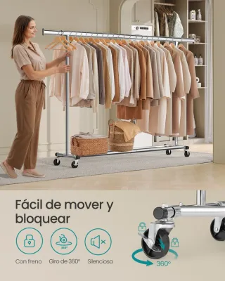 Burro Ropa, Ruedas Extensible Songmics HSR175E01