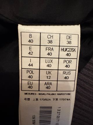 Chaqueta de paño gris