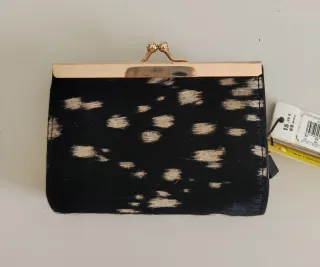 Cartera Parfois Piel Negra y Beige