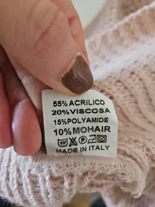 Poncho rosa claro