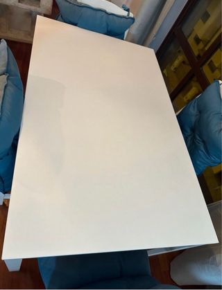 Mesa extensible VIHALS blanca 120/180x74 cm