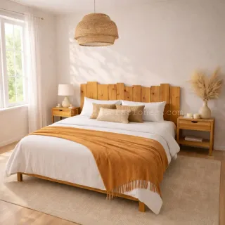 Cabecero de madera Miel para cama de 150cm