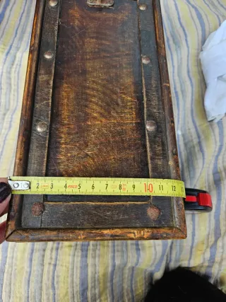 Botellero portátil de madera y metal