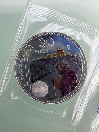 Moneda conmemorativa 30 € camino de Santiago