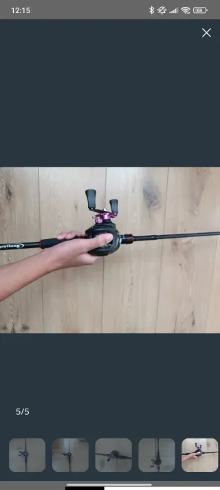 Caña y carrete casting 1.8m