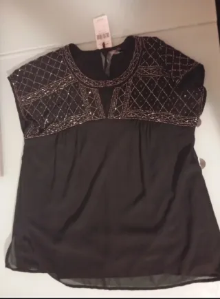 Camiseta fiesta mujer talla 42 negra