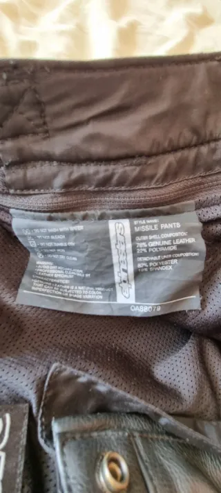 Pantalón Cuero Moto Alpinestars Missile negro