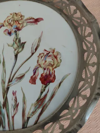 Bandeja Vintage Porcelana Flores