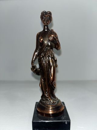 Figuras Bronce y Resina Mujer Griega