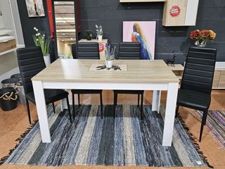 OFERTA DE MESA/COMEDOR NORDICA+ 4 SILLAS POLIPIEL