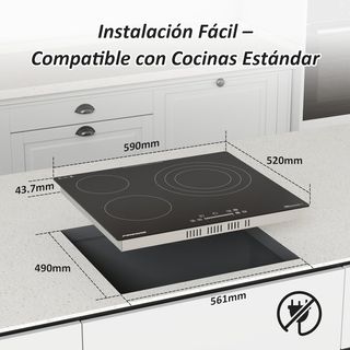 Placa Vitrocerámica Encastrable de 60 cm