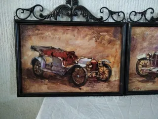 Cuadro Forja Coches Antiguos