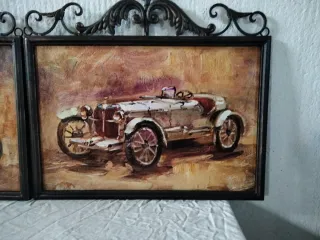 Cuadro Forja Coches Antiguos