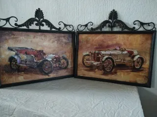 Cuadro Forja Coches Antiguos