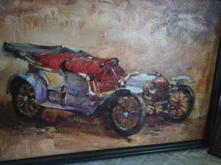 Cuadro Forja Coches Antiguos