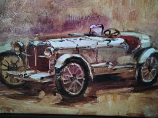 Cuadro Forja Coches Antiguos