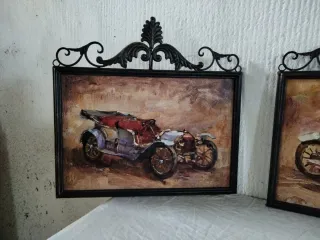 Cuadro Forja Coches Antiguos